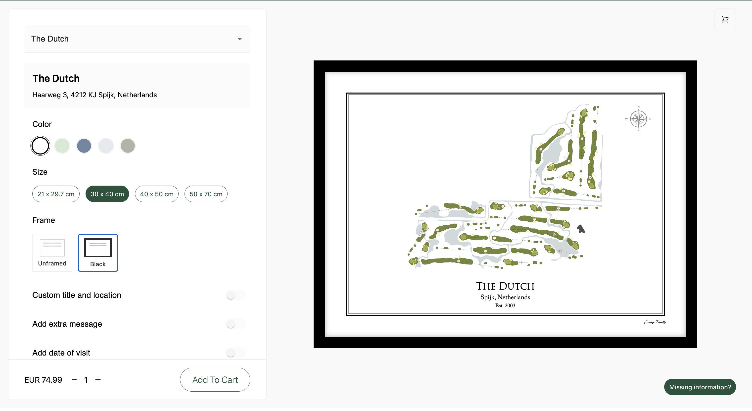 Custom golf course design